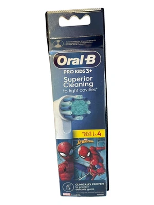 Oral-B Pro Kids Marvel Spiderman Characters Electric Toothbrush Heads, 4-Pack - Image 1 of 4
