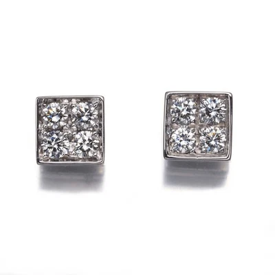 Auténticos Pendientes BVLGARI Diamante Lucea Oro Blanco 18K 750 Foto 1 de 4