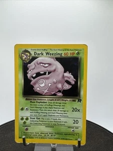 Dark Weezing 14/82 Team Rocket Set Holo Rare Vintage WOTC Pokemon Card - Picture 1 of 22