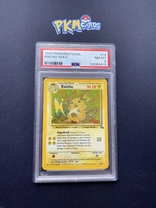 Pokémon TCG Raichu Fossil 14/62 Holo Rare PSA 8 NM-MT. - Picture 1 of 3