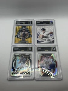 4 Karten Football Graded Slab Lot (Rookies, SPs, Inserts) Brady, Namath, Love - Bild 1 von 2