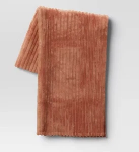 Room Essentials Orange Plush Throw Blanket 50 x 60 Inches NEW Soft Rolled - Picture 1 of 5