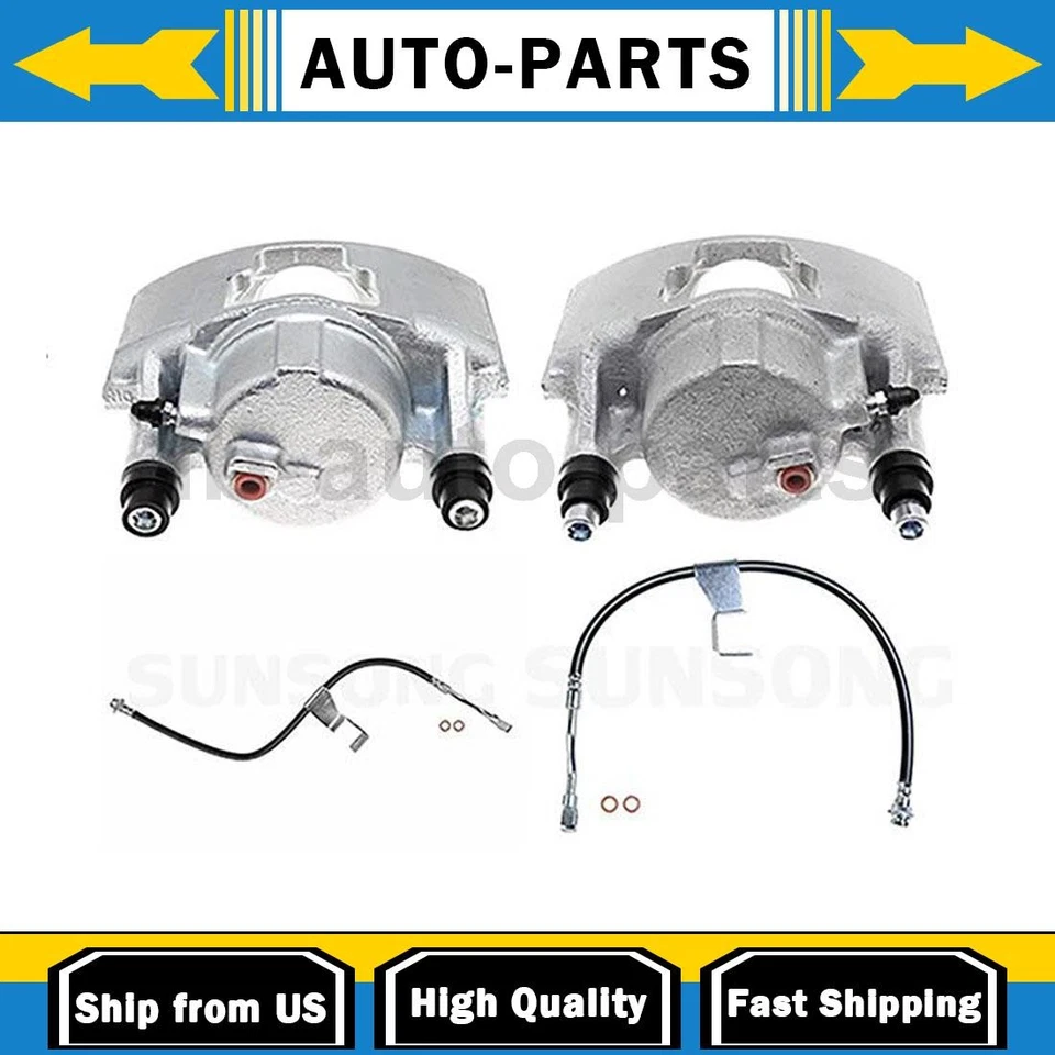 Pinza de freno delantera con mangueras lado conductor pasajero compatible con GMC K2500 K3500 1988 Foto 1 de 4