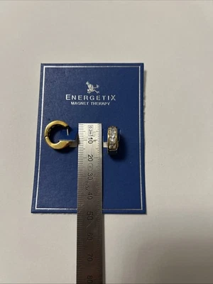 Energetix Bingen Magnet Therapy Therapie Ohrstecker Strasssteine NAGELNEU - Bild 1 von 3