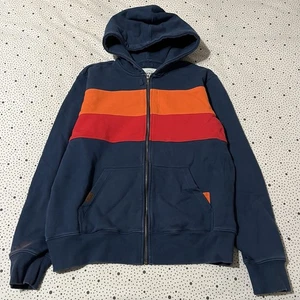 California Cowboy Hoodie Men's L Farallon Navy PCH Full Zip Heavy Back Pocket - Picture 1 of 11