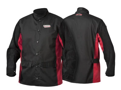 Lincoln K2986 Shadow Split Leather Sleeved Welders Welding Jacket Size Large - Image 1 of 3