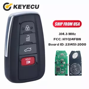 Proximity Smart Key Fob for Toyota Corolla 2020 2021 2022 Remote Fob HYQ14FBN - Bild 1 von 4