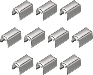 Fold over Crimp Caps, 100Pcs 10 X 5Mm Ribbon End Clasp Tips Clamp Cord Ends for - Picture 1 of 7