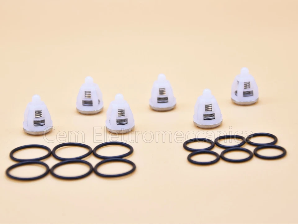 Ensemble 6 Vannes + Torique pour Pompe Laveuse à Pression Comet Série Ax, Axd ,