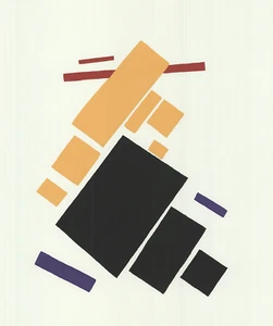 CASIMIR MALEVIC Composition 19.75" x 16" Serigraph 1991 Modernism - Picture 1 of 4