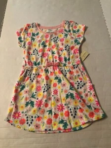 New Bobbie Brooks girls dress white with bright flowers pockets size 7/8 - Picture 1 of 3