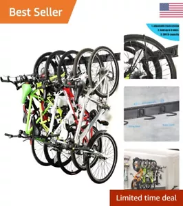 Bike Storage Rack - Wall Mount for Home & Garage - Holds Up to 6 Bicycles - Picture 1 of 9