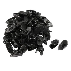 50pcs Black Rotatable Headphone Headset Earphone Cable Cord Wire Clip Nip Holder - Afbeelding 1 van 3