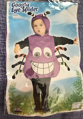 Halloween Googly Eye Spider Costume, Size Up To 24 Months, B6D5 - Image 1 of 4