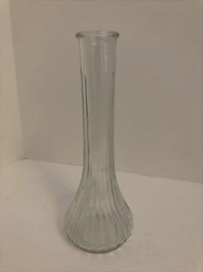 Vintage Hoosier Glass Clear Vase- 9 inches tall - Picture 1 of 4