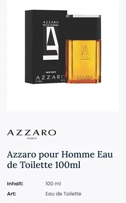 Azzaro Pour Homme Eau De Toilette EDT 100 ml (man) - Bild 1 von 4