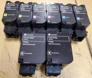 4 Sets Virgin Genuine Empty Lexmark CS720 CS725 Toners FREE SHIPPING - Picture 1 of 1