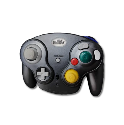 Old Skool Falcon GC Wireless Controller for Nintendo Game Cube NGC - Black *OB* - Image 1 of 2