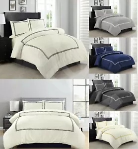Luxuriöse Randstickerei Beretta Stich Bettdecke Quilt Bezug Bettwäsche Kissenbezug - Bild 1 von 24