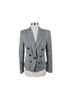 Veronica Beard Black Houndstooth Miller Dickey Jacket Blazer Size 4 Quiet Luxury - Picture 1 of 5