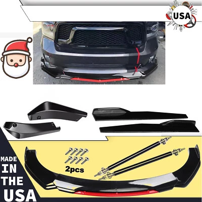 For Dodge Ram 1500 Front Rear Bumper Lip-Spoiler Splitter Body Kit Side Skirt - Image 1 of 4