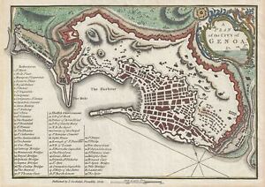 1800 Stockdale Map or Plan of the City of Genoa, Italy