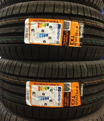 2X NEW CAR TYRES ROTALLA/TRACMAX 235/50 ZR17 XL 100W 235 50 17 2355017 C+B 69DB - Image 1 of 3