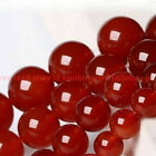 4/6/8/10/12/14 mm perles en vrac rondes jade rouge naturel calcédoine 15'
