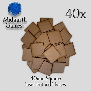 40x 40mm Cuadrado MDF Bases en Miniatura Warhammer Corte Láser 40K ENVÍO RÁPIDO - Imagen 1 de 1