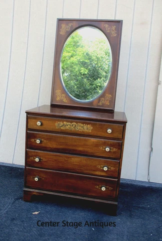 63641 HITCHCOCK Dresser Chest with Mirror Cover