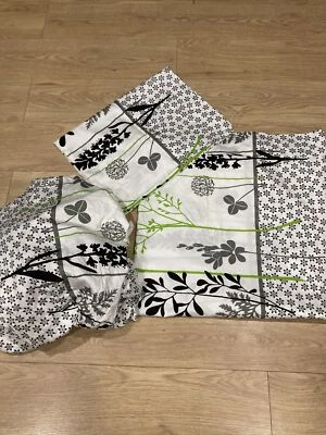 Juego de sábanas dobles 100 % algodón satinado floral Foto 1 de 4