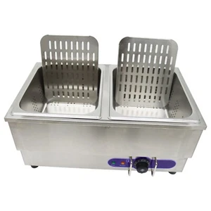 Commercial Hot Dog Steamer Bun Warmer Two pot Boiler Temperature Controller - Picture 1 of 23