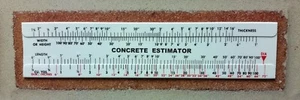 Concrete Slide Rule 100 Yard Volume Calculator Great Gift for Contractors!! - Picture 1 of 1