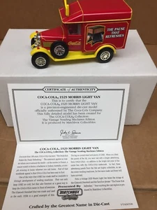 MATCHBOX LIMITED ED. 1:34 SCALE COCA COLA 1929 MORRIS LIGHT VAN TRUCK #YY96508 - Picture 1 of 7