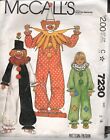 Clown Sewing Pattern McCalls 7230 Children Size 2-4  Costume Vintage 1980 Uncut