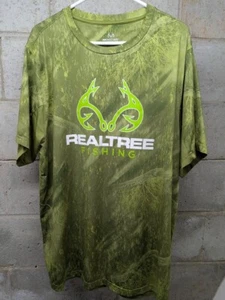 Camiseta Realtree Fishing Para Hombre Performance Verde Camuflada Talla X-Grande XL - Imagen 1 de 3