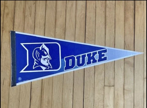 Duke University Blue Devils Felt 30”x12” Blue & White NCAA Pennant Vintage Cover