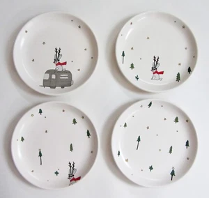 Jacks Holiday by Magenta Christmas Hase 6" Vorspeise DESSERTTELLER Set 4 NEU - Bild 1 von 4