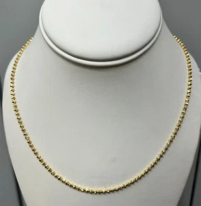 BRAND NEW 14k Yellow Gold Diamond Cut Moon Chain 10 Gram 18" Long 2.5mm Necklace - Picture 1 of 4