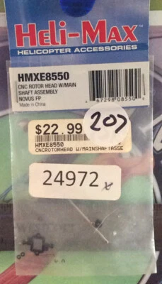Heli-Max HMXE8550 AluminumRotorHeadW/MainShaft:NovusFP[NewInPackage]🇺🇸Shipped - Image 1 of 2