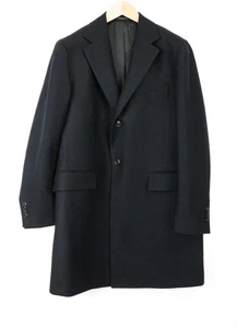 SUITSUPPLY Vicenza UK40S Black Wool Cashmere Men's Classic Coat * - Picture 1 of 7