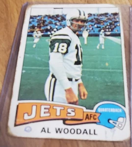 1975 Topps Football Card #287 Al Woodall New York Jets Free Shipping - Picture 1 of 2