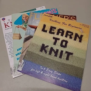 Lot of 4 Vintage Knitting Books ~Fleisher, Bates, Boye - Picture 1 of 10