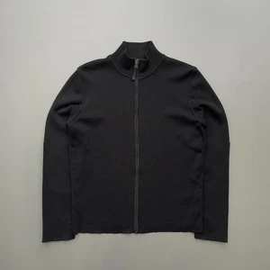 Prada Sport Black 2008 Wool Knit Nylon Panel Cardigan Jacket - 52 (L/M) - Picture 1 of 6