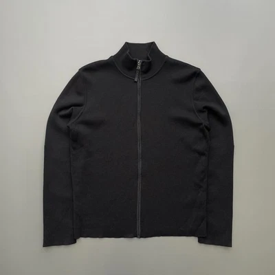 Prada Sport Black 2008 Wool Knit Nylon Panel Cardigan Jacket - 52 (L/M) - Image 1 of 4