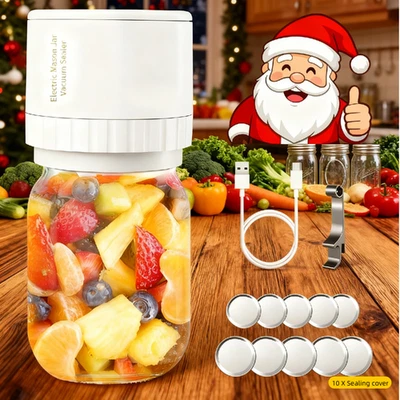 ⭐Mason Genie Vacuum Sealer 80kPa Mason Jar Vacuum Sealer USB Charge Electric New - Image 1 of 4