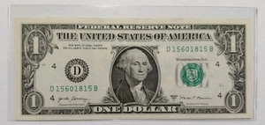 2017 A $1 FEDERAL RESERVE BANKNOTE OF OHIO BOOKEND #15 D 15601815 B PLATE # 16 - Picture 1 of 5