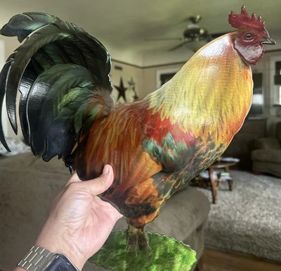 Gallo Metal Arte de Pared Colgante Decoración del Hogar Granja Gallinero Gallinero Foto 1 de 4