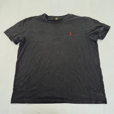 Polo Ralph Lauren Camiseta XL Negro Hombre Algodón Mangas Cortas Casual Clásico - Imagen 1 de 4