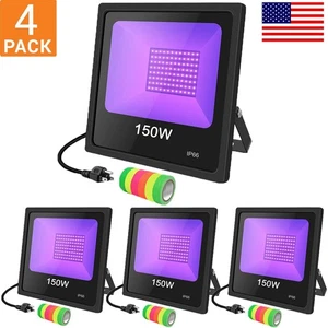 4-PACK 150W UV LED Black Light Outdoor Waterproof Party Stage DJ Club Floodlight - Picture 1 of 10